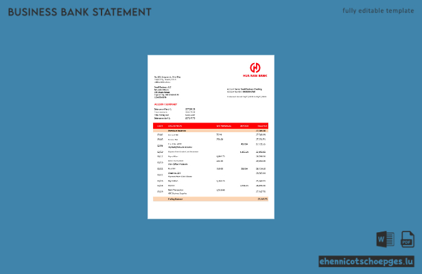 Beispiel eines Kontoauszugs der Hua Nan Financial Holdings (Word- und PDF-Datei)